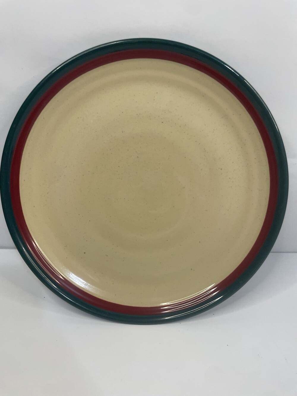 PFALTZGRAFF JUNIPER DINNER PLATE TEAL GREEN MAUVE STRIPE 11" VINTAGE